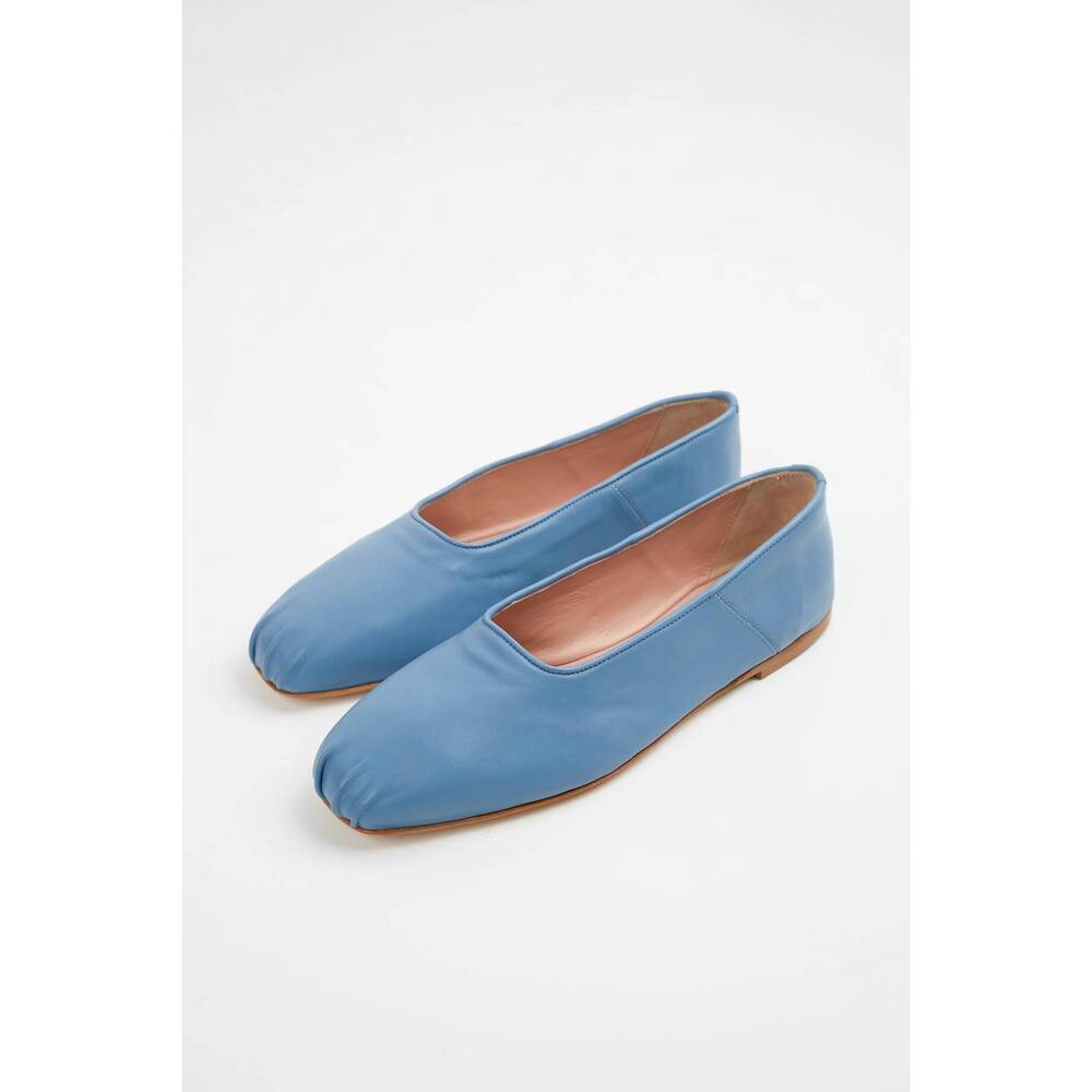 NEW GIA BORGHINI etesia leather ballet flat in heavenly